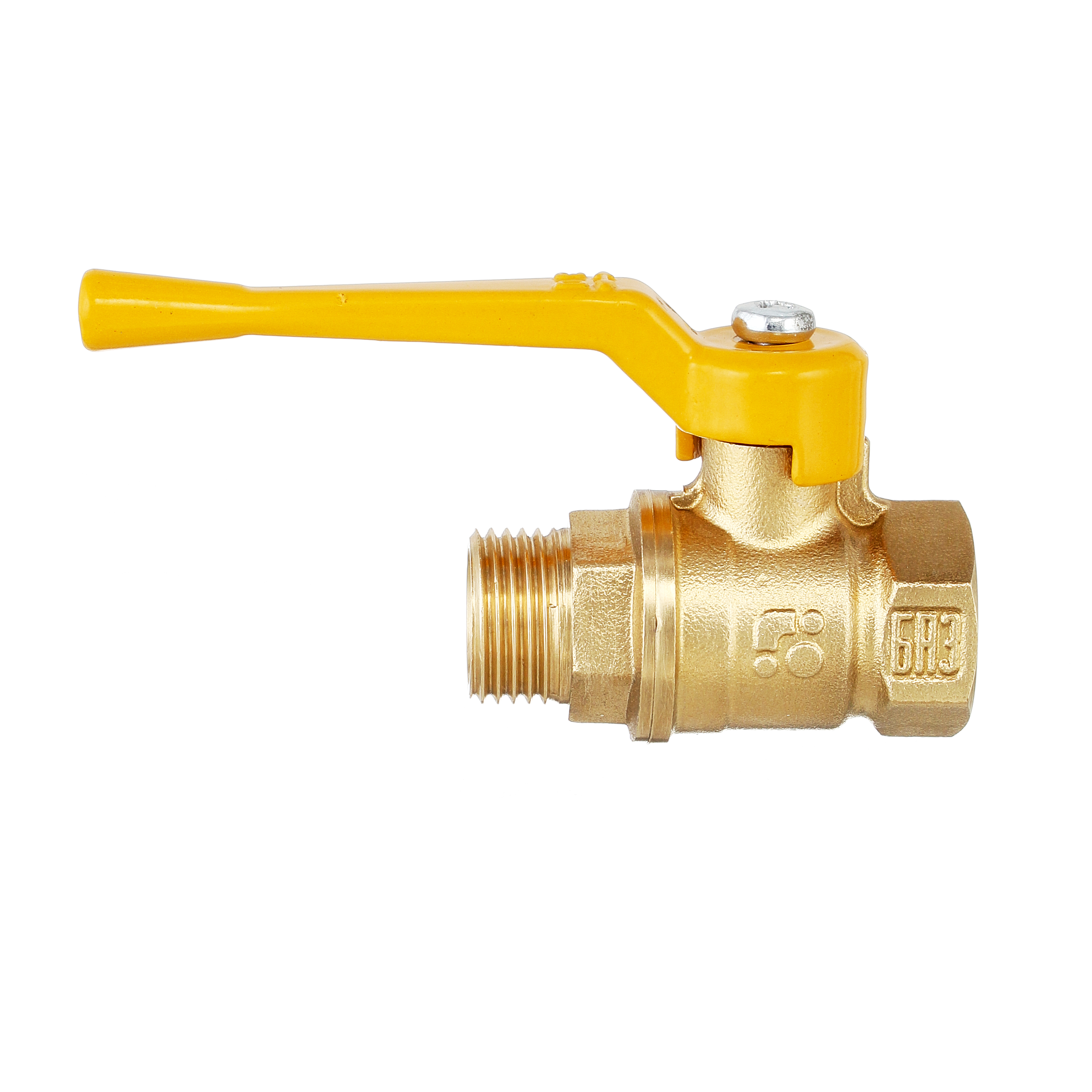 Кран шаровый латунныйБАЗ  11б27п газ ВР/НР Ду 25 (1") Ру 40 рычаг 